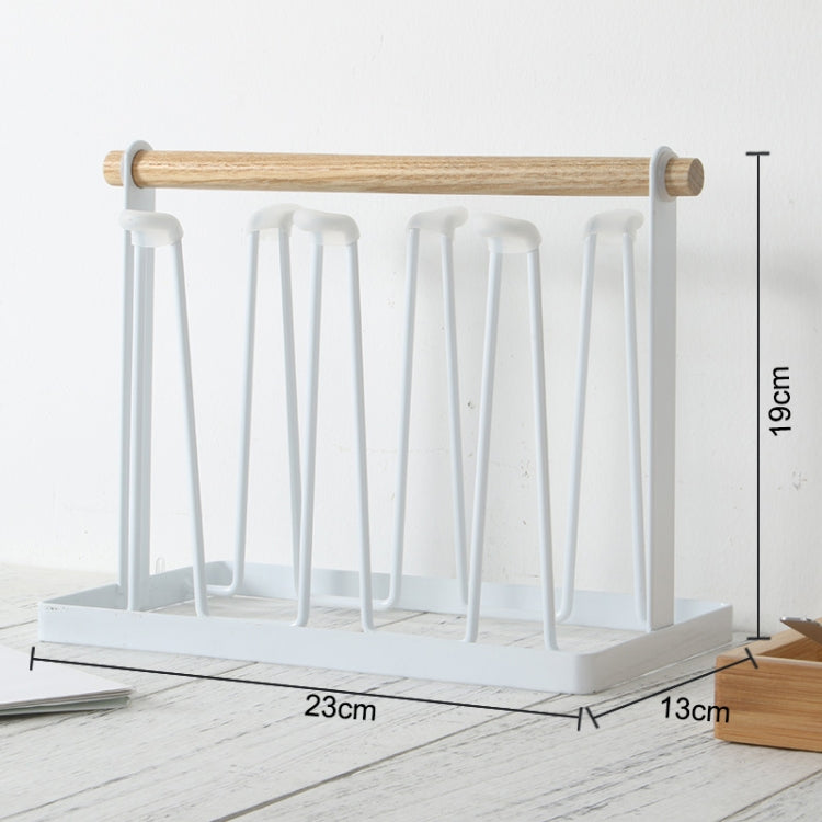 Iron Kitchen Cup Holder Drain Shelf(White) by bashfashion