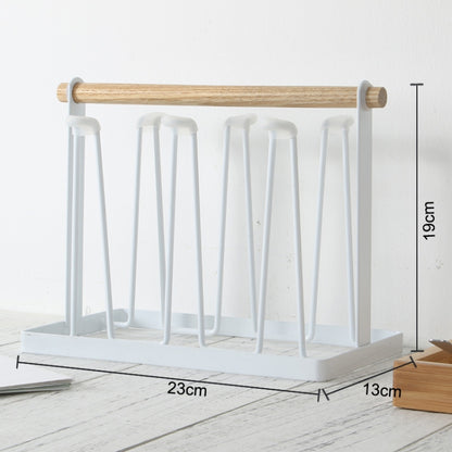Iron Kitchen Cup Holder Drain Shelf(White) by bashfashion