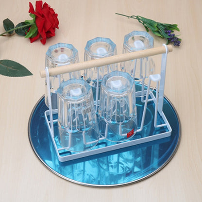 Iron Kitchen Cup Holder Drain Shelf(White) by bashfashion