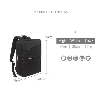 Universal Multi-Function Oxford Cloth Laptop Computer Shoulders Bag Business Backpack Students Bag, Size: 40x28x12cm, For 14 inch and Below Macbook, Samsung, Lenovo, Sony, DELL Alienware, CHUWI, ASUS, HP(Black) by bashfashion