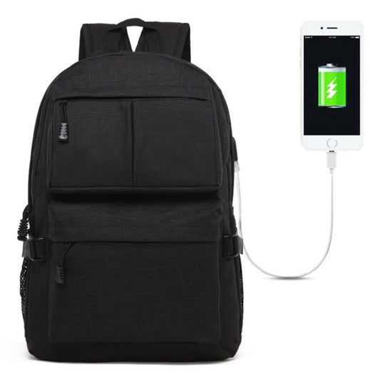 Universal Multi-Function Oxford Cloth Laptop Shoulders Bag Backpack with External USB Charging Port, Size: 46x32x12cm, For 15.6 inch and Below Macbook, Samsung, Lenovo, Sony, DELL Alienware, CHUWI, ASUS, HP(Black) by bashfashion