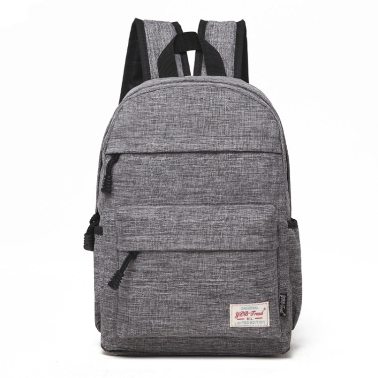 Universal Multi-Function Canvas Cloth Laptop Computer Shoulders Backpack Students Bag for 13-15 inch, Size: 36x25x10cm(Grey) by bashfashion