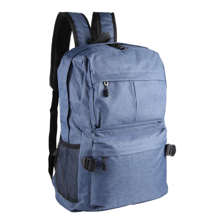 Universal Multi-Function Canvas Cloth Laptop Computer Shoulders Backpack Students Bag for 13-15 inch, Size: 36x25x10cm(Blue) by bashfashion