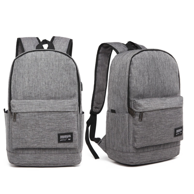 Universal Multi-Function Oxford Cloth Laptop Shoulders Bag Backpack with External USB Charging Port, Size: 45x31x16cm, For 15.6 inch and Below Macbook, Samsung, Lenovo, Sony, DELL Alienware, CHUWI, ASUS, HP(Grey) by bashfashion