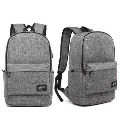 Universal Multi-Function Oxford Cloth Laptop Shoulders Bag Backpack with External USB Charging Port, Size: 45x31x16cm, For 15.6 inch and Below Macbook, Samsung, Lenovo, Sony, DELL Alienware, CHUWI, ASUS, HP(Grey) by bashfashion