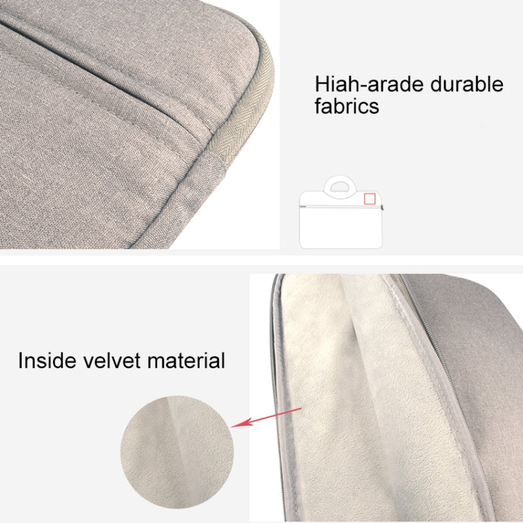 Breathable Wear-resistant Shoulder Handheld Zipper Laptop Bag, For 12 inch and Below Macbook, Samsung, Lenovo, Sony, DELL Alienware, CHUWI, ASUS, HP(Black) by bashfashion