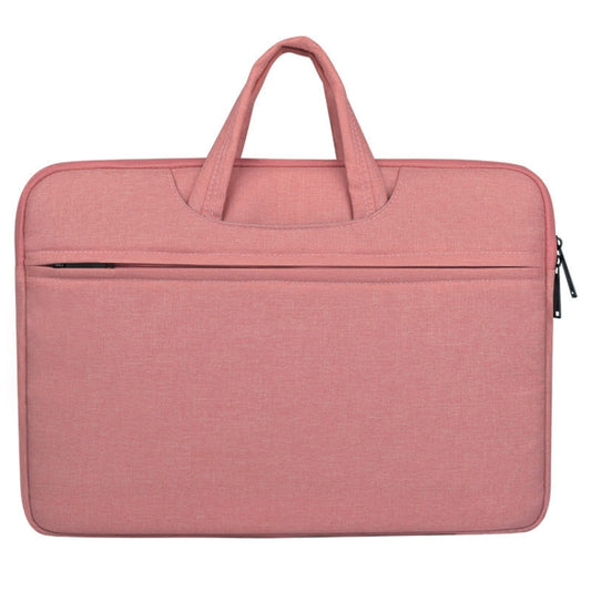 Breathable Wear-resistant Shoulder Handheld Zipper Laptop Bag, For 14 inch and Below Macbook, Samsung, Lenovo, Sony, DELL Alienware, CHUWI, ASUS, HP (Pink) by bashfashion