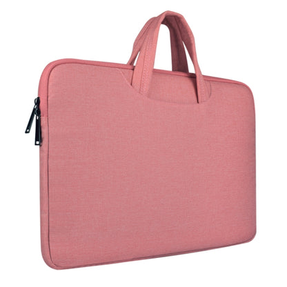 Breathable Wear-resistant Shoulder Handheld Zipper Laptop Bag, For 14 inch and Below Macbook, Samsung, Lenovo, Sony, DELL Alienware, CHUWI, ASUS, HP (Pink) by bashfashion