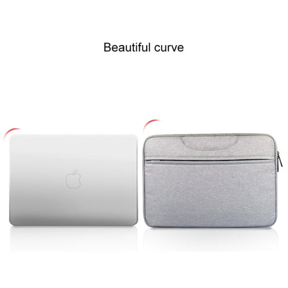 Breathable Wear-resistant Shoulder Handheld Zipper Laptop Bag, For 15.6 inch and Below Macbook, Samsung, Lenovo, Sony, DELL Alienware, CHUWI, ASUS, HP (Grey) by bashfashion