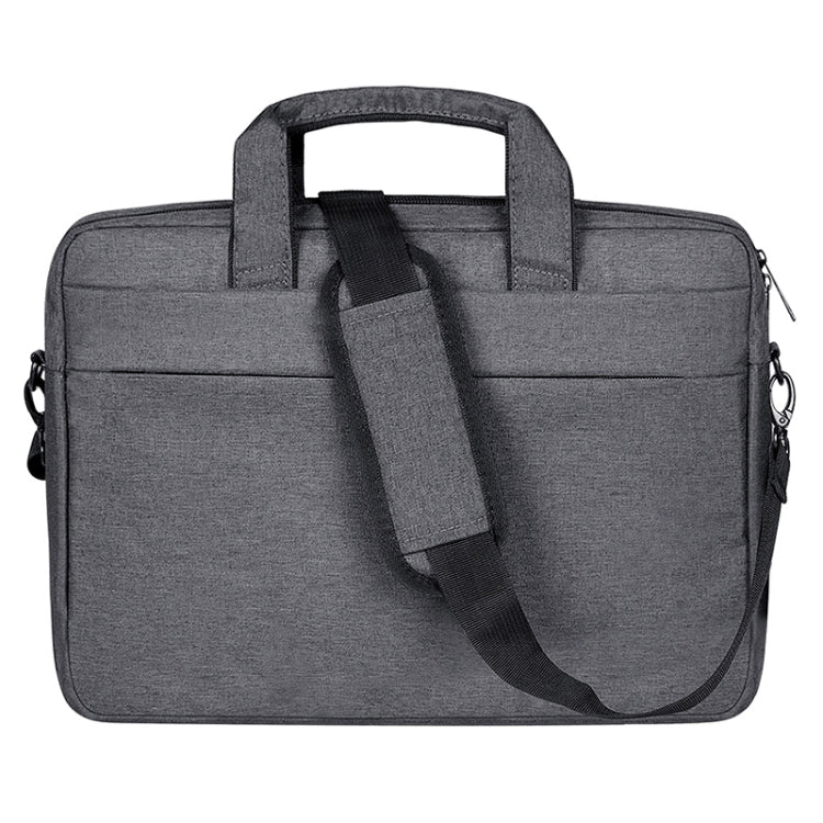 Breathable Wear-resistant Thin and Light Fashion Shoulder Handheld Zipper Laptop Bag with Shoulder Strap, For 14.0 inch and Below Macbook, Samsung, Lenovo, Sony, DELL Alienware, CHUWI, ASUS, HP(Dark Grey) by bashfashion