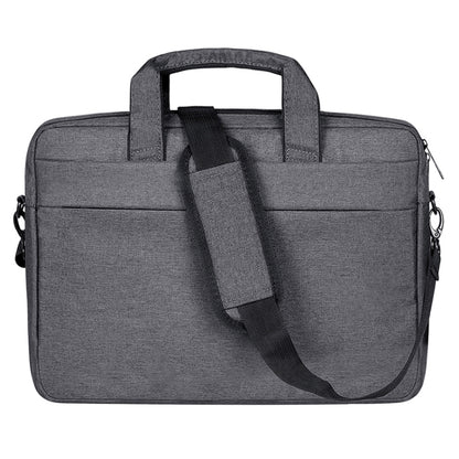 Breathable Wear-resistant Thin and Light Fashion Shoulder Handheld Zipper Laptop Bag with Shoulder Strap, For 14.0 inch and Below Macbook, Samsung, Lenovo, Sony, DELL Alienware, CHUWI, ASUS, HP(Dark Grey) by bashfashion
