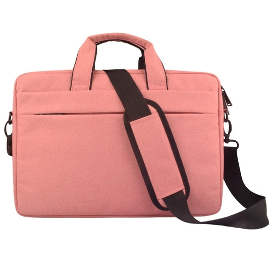 Breathable Wear-resistant Thin and Light Fashion Shoulder Handheld Zipper Laptop Bag with Shoulder Strap, For 14.0 inch and Below Macbook, Samsung, Lenovo, Sony, DELL Alienware, CHUWI, ASUS, HP (Pink) by bashfashion