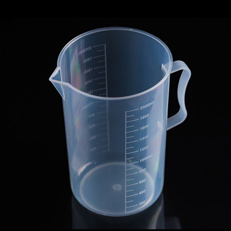 2000ml PP Plastic Flask Digital Measuring Cup Cylinder Scale Measure Glass Lab Laboratory Tools (Transparent) by bashfashion