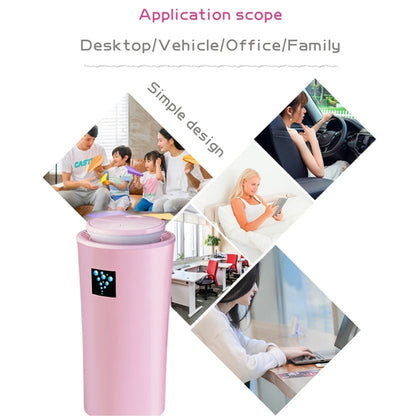 Small-3 2W Humidifier Moisture Meter Moisturizing Instrument with LED Night Light, Water Tank Capacity: 260ml(Pink) by bashfashion