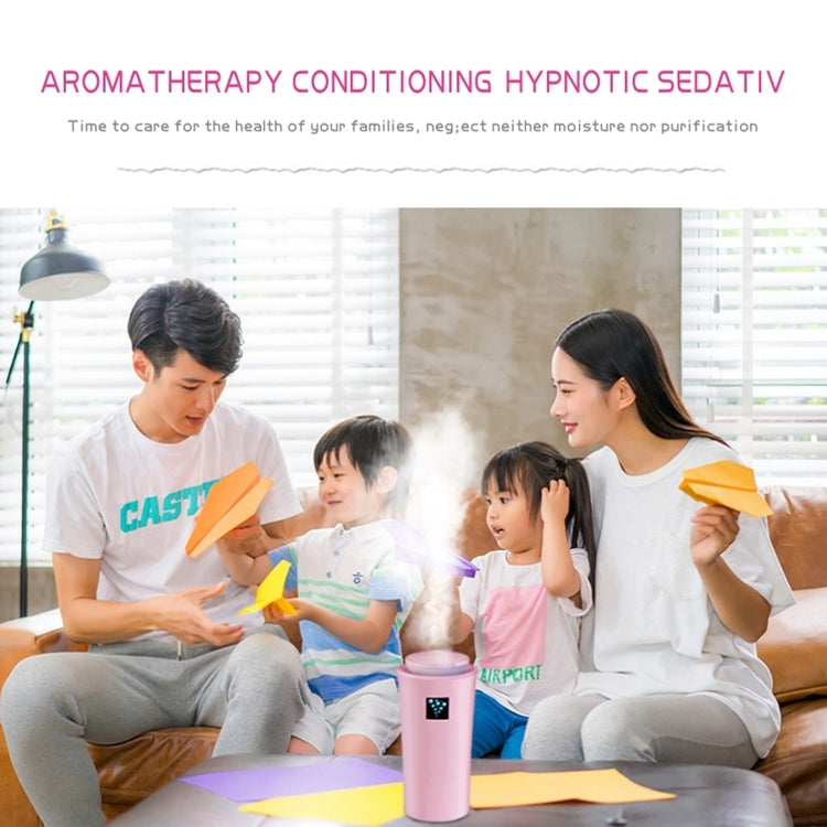 Small-3 2W Humidifier Moisture Meter Moisturizing Instrument with LED Night Light, Water Tank Capacity: 260ml(Pink) by bashfashion