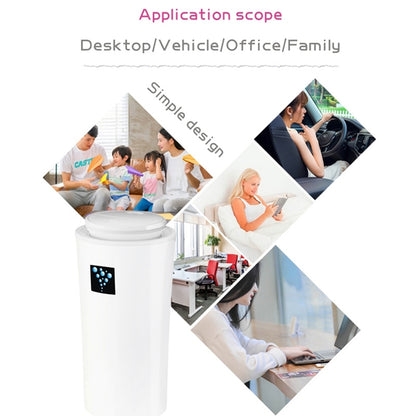 Small-3 2W Humidifier Moisture Meter Moisturizing Instrument with LED Night Light, Water Tank Capacity: 260ml(White) by bashfashion