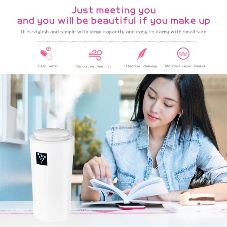 Small-3 2W Humidifier Moisture Meter Moisturizing Instrument with LED Night Light, Water Tank Capacity: 260ml(White) by bashfashion