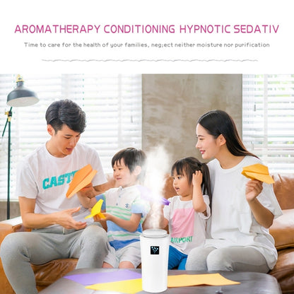 Small-3 2W Humidifier Moisture Meter Moisturizing Instrument with LED Night Light, Water Tank Capacity: 260ml(White) by bashfashion