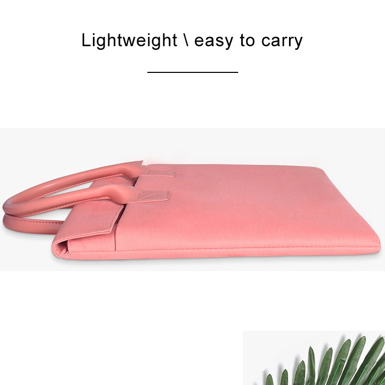 15.4 inch Universal Wearable Soft Handle Portable Laptop Tablet Bag, For Macbook, Samsung, Lenovo, Sony, DELL Alienware, CHUWI, ASUS, HP(Pink) by bashfashion