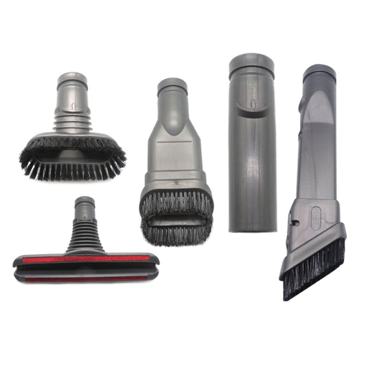 XD974 5 in 1 Round Brush + 2 x Stiff Brush + Bed Brush + Connector for Dyson Vacuum Cleaner Parts Kits by bashfashion