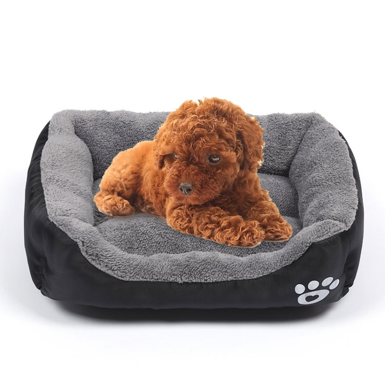Four Seasons Genuine Warm Pet Dog Kennel Mat Teddy Pomerang Dog Mat, Size: M, 54×42×12cm(Black Grey) by bashfashion