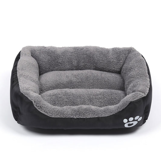 Four Seasons Genuine Warm Pet Dog Kennel Mat Teddy Pomerang Dog Mat, Size: M, 54×42×12cm(Black Grey) by bashfashion