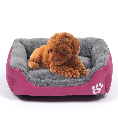 Candy Color Four Seasons Genuine Warm Pet Dog Kennel Mat Teddy Dog Mat, Size: L, 66×50×14cm (Magenta) by bashfashion