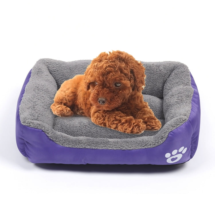 Candy Color Four Seasons Genuine Warm Pet Dog Kennel Mat Teddy Dog Mat, Size: S, 43×32×10cm (Purple) by bashfashion