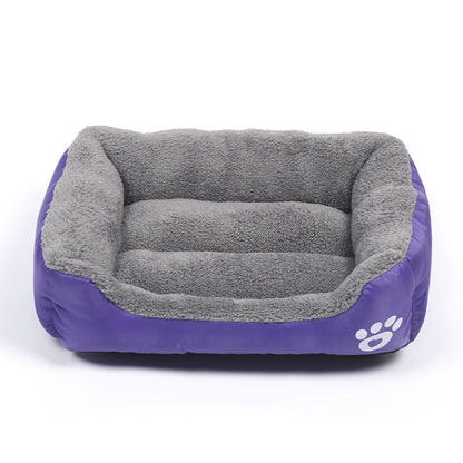 Candy Color Four Seasons Genuine Warm Pet Dog Kennel Mat Teddy Dog Mat, Size: S, 43×32×10cm (Purple) by bashfashion