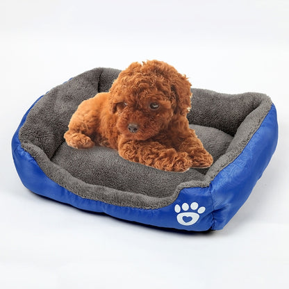 Candy Color Four Seasons Genuine Warm Pet Dog Kennel Mat Teddy Dog Mat, Size: XXL, 95×72×18cm (Dark Blue) by bashfashion