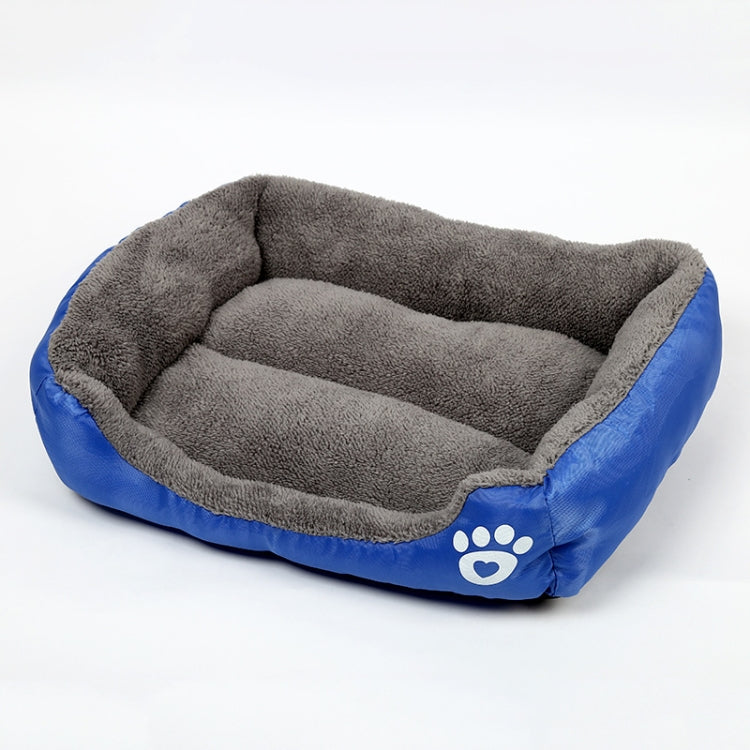 Candy Color Four Seasons Genuine Warm Pet Dog Kennel Mat Teddy Dog Mat, Size: XXL, 95×72×18cm (Dark Blue) by bashfashion