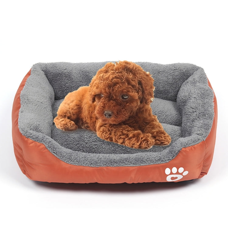 Candy Color Four Seasons Genuine Warm Pet Dog Kennel Mat Teddy Dog Mat, Size: XXL, 95×72×18cm (Orange) by bashfashion