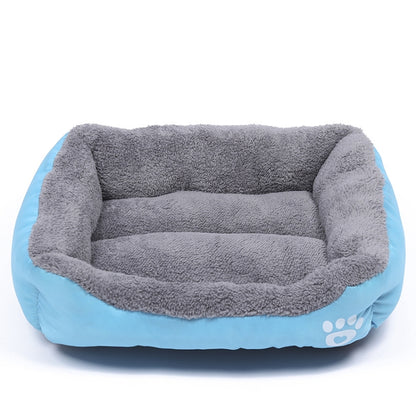 Candy Color Four Seasons Genuine Warm Pet Dog Kennel Mat Teddy Dog Mat, Size: XXL, 95×72×18cm (Blue) by bashfashion
