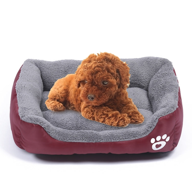 Candy Color Four Seasons Genuine Warm Pet Dog Kennel Mat Teddy Dog Mat, Size: XXL, 95×72×18cm(Wine Red) by bashfashion