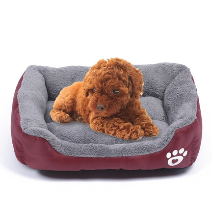 Candy Color Four Seasons Genuine Warm Pet Dog Kennel Mat Teddy Dog Mat, Size: XXL, 95×72×18cm(Wine Red) by bashfashion
