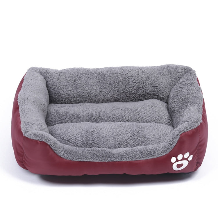 Candy Color Four Seasons Genuine Warm Pet Dog Kennel Mat Teddy Dog Mat, Size: XXL, 95×72×18cm(Wine Red) by bashfashion