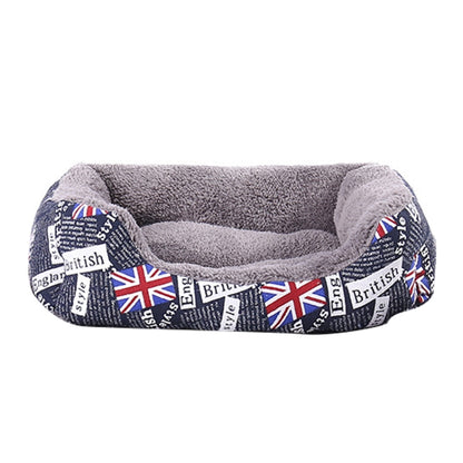 National Flag Four Seasons Genuine Warm Pet Dog Kennel Mat, Size: L, 66×50×14cm(Blue) by bashfashion