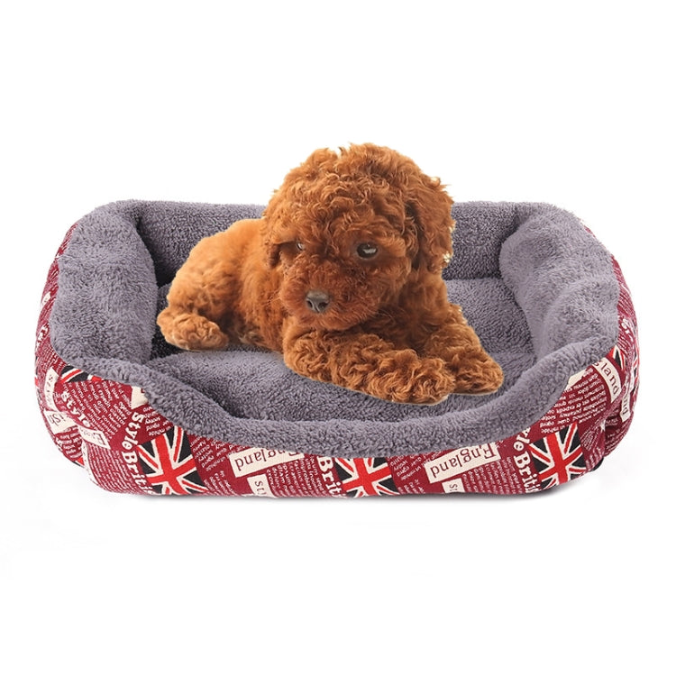 National Flag Four Seasons Genuine Warm Pet Dog Kennel Mat Pet Bed, Size: M, 54×42×12cm(Red) by bashfashion