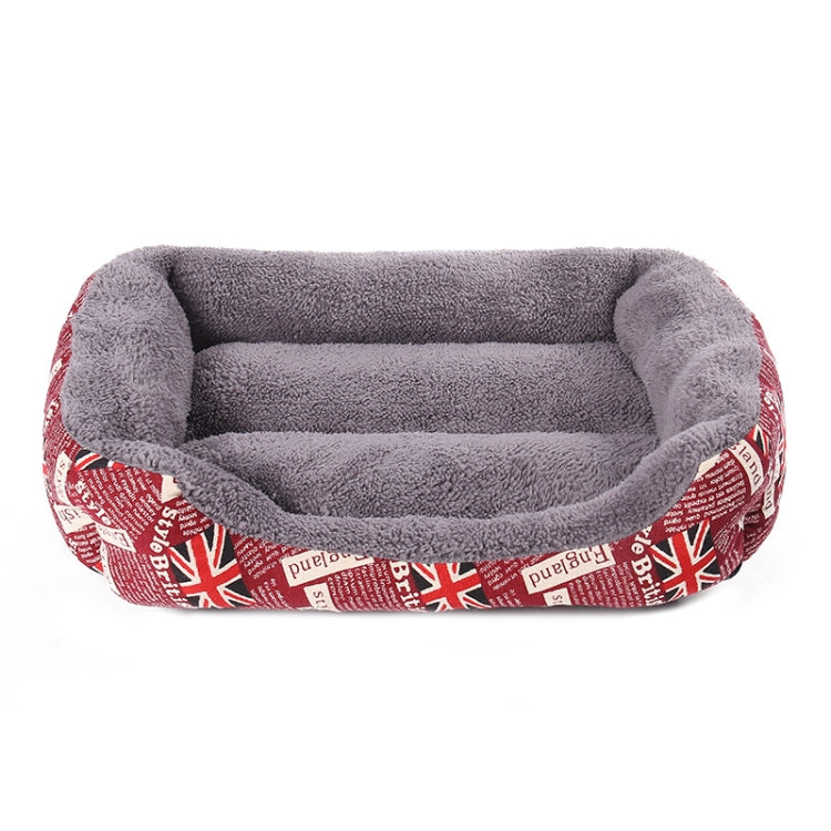 National Flag Four Seasons Genuine Warm Pet Dog Kennel Mat Pet Bed, Size: M, 54×42×12cm(Red) by bashfashion