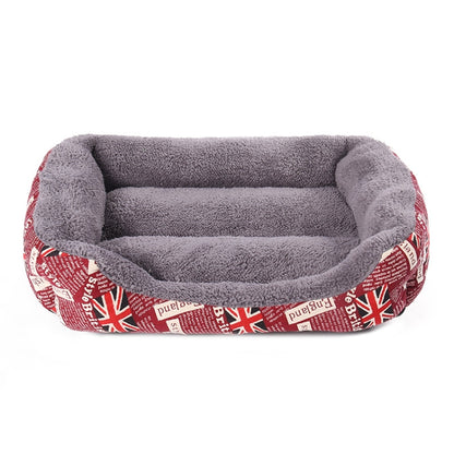 National Flag Four Seasons Genuine Warm Pet Dog Kennel Mat Pet Bed, Size: M, 54×42×12cm(Red) by bashfashion