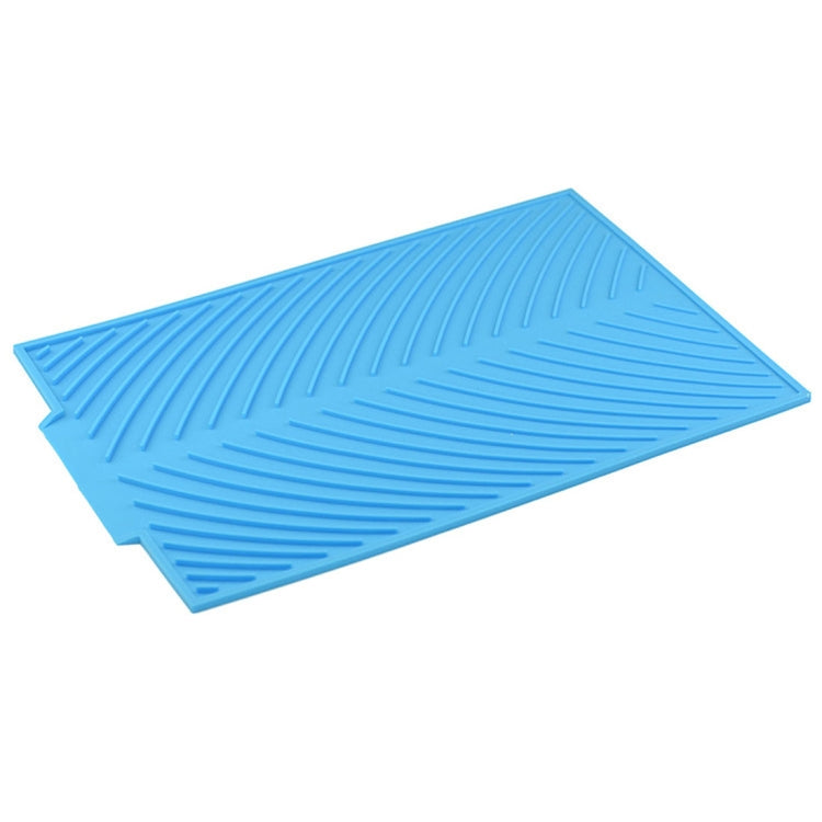 Multi-function Silicone Foldable Water Filter Mat Drain Insulation Pad (Blue) by bashfashion
