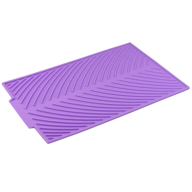 Multi-function Silicone Foldable Water Filter Mat Drain Insulation Pad (Purple) by bashfashion