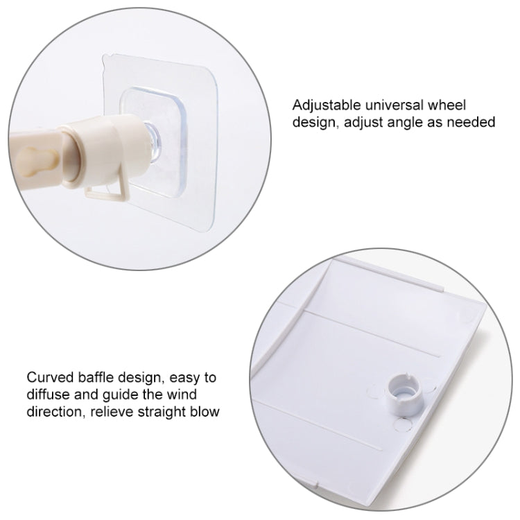 Air Conditioning Wind Deflector Shroud Bedroom Wall-Mounted Baby Universal Anti-Straight Blowing Air Conditioning Windshield(White) by bashfashion