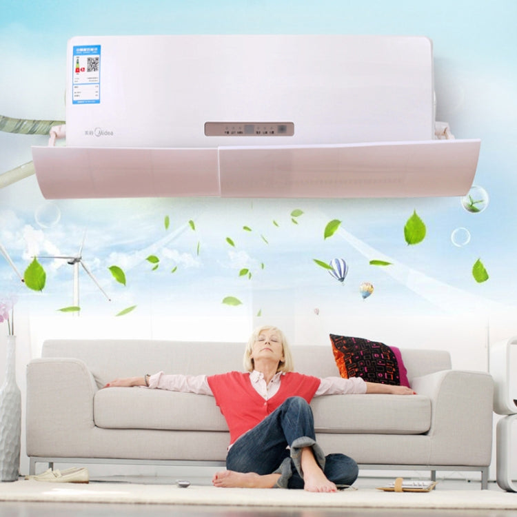 Air Conditioning Wind Deflector Shroud Bedroom Wall-Mounted Baby Universal Anti-Straight Blowing Air Conditioning Windshield(White) by bashfashion