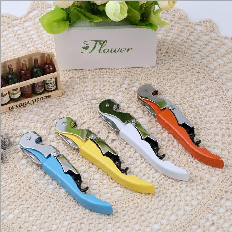 10pcs Multi-function Sea Horse Pattern Stainless Wine Bottle Opener, Can Opener Bottle Opener, Random Color Delivery by bashfashion