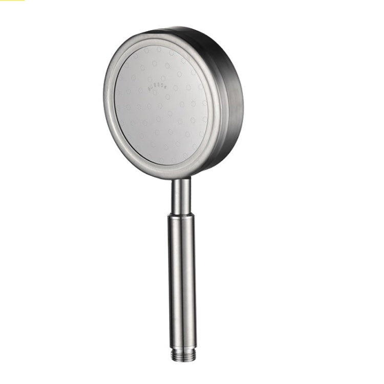 Removable and Washable 304 Stainless Steel Round Pressurized Handheld Shower Head, Size: 117mm(Silver) by bashfashion