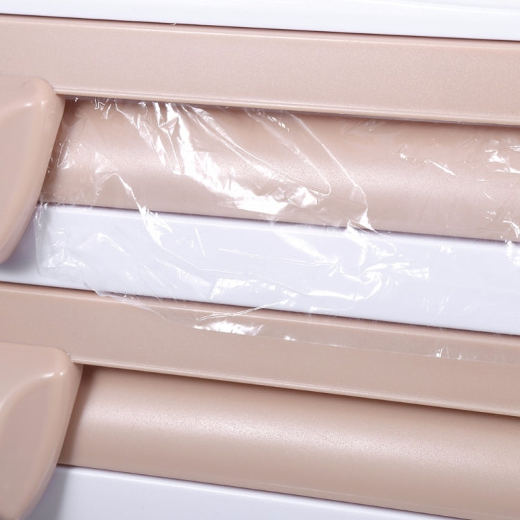 Kitchen Wall Mounted Cling Film Holder Wrap Storage Rack Hanger Rack Cutting Device, Size: 39 x 10 x 24cm(Grey) by bashfashion