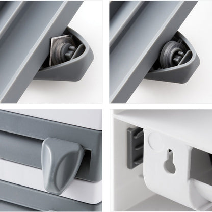 Kitchen Wall Mounted Cling Film Holder Wrap Storage Rack Hanger Rack Cutting Device, Size: 39 x 10 x 24cm(Grey) by bashfashion