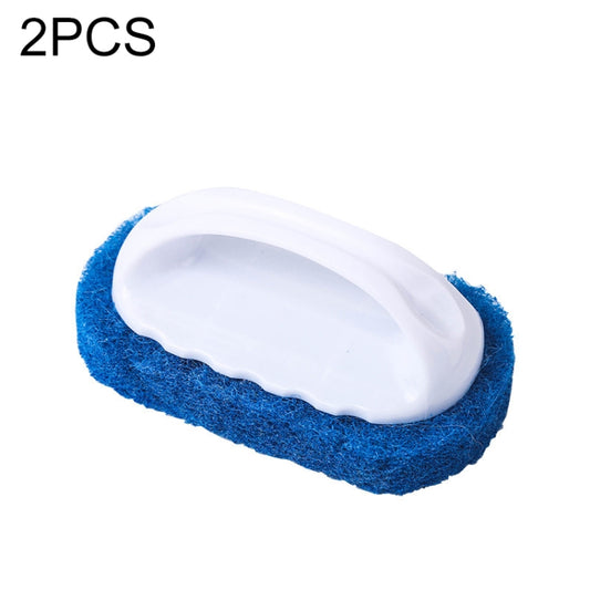 2pcs Decontamination Sponge Hard Bottom Cleaning Brushes Dry and Wet Cleaning Brush for Kitchen / Cooking Bench / Bathroom / Bathtub , Random Color Delivery by bashfashion