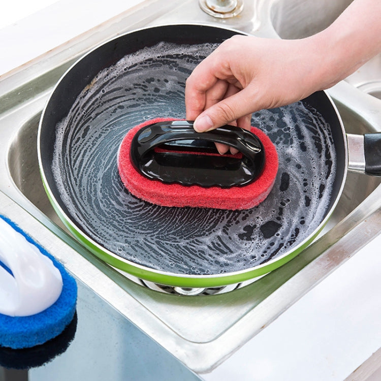 2pcs Decontamination Sponge Hard Bottom Cleaning Brushes Dry and Wet Cleaning Brush for Kitchen / Cooking Bench / Bathroom / Bathtub , Random Color Delivery by bashfashion